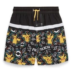 Pokémon Boys Pikachu Swim Trunks with UPF 50+